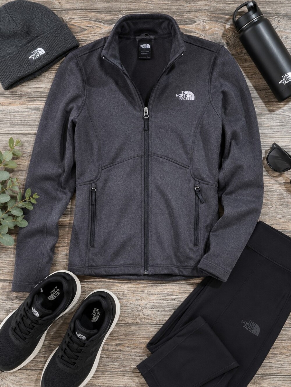 The North Face Women's Charcoal Zip-Up Jacket XS